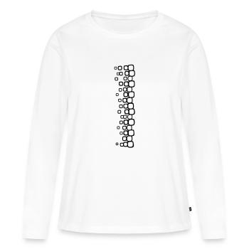 qadrati_1c - T-shirt manches longues Premium bio Femme - blanc - Devant - Julia (174cm)