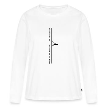 House,running,hochhaus,extrem,sport,rennen,gurt - Frauen Premium Bio Langarmshirt - Weiß - Vorne - Julia (174cm)
