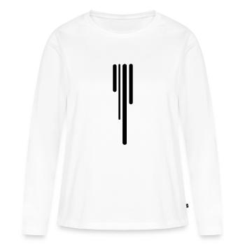 goutte à goutte - T-shirt manches longues Premium bio Femme - blanc - Devant - Julia (174cm)