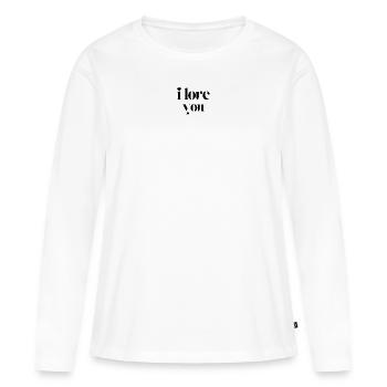 Je t’aime - T-shirt manches longues Premium bio Femme - blanc - Devant - Julia (174cm)