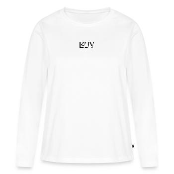 Acheter la trempette - T-shirt manches longues Premium bio Femme - blanc - Devant - Julia (174cm)