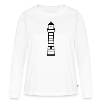 Phare - T-shirt manches longues Premium bio Femme - blanc - Devant - Julia (174cm)