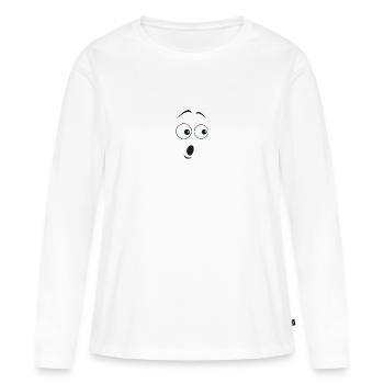Conception de choc - T-shirt manches longues Premium bio Femme - blanc - Devant - Julia (174cm)