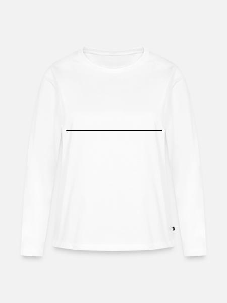 Strich - Frauen Premium Bio Langarmshirt - Weiß