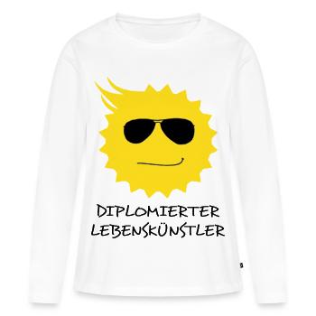 Bon vivant - T-shirt manches longues Premium bio Femme - blanc - Devant - Julia (174cm)