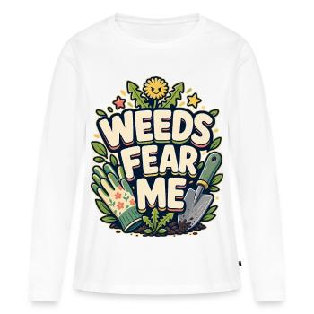 WEEDS FEAR ME Nap - Women's Premium Organic Long Sleeve Shirt - white - Front - Julia (174cm)