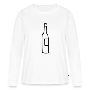 flasche leer - Frauen Premium Bio Langarmshirt - Weiß - Vorne - Julia (174cm)