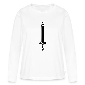 Epée - T-shirt manches longues Premium bio Femme - blanc - Devant - Julia (174cm)