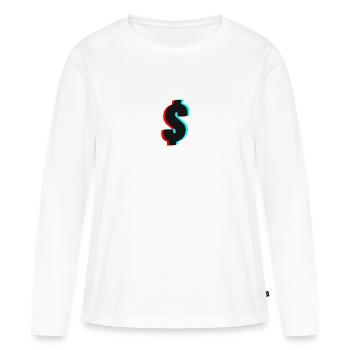 Dollar - T-shirt manches longues Premium bio Femme - blanc - Devant - Julia (174cm)