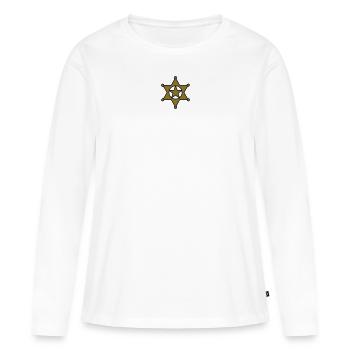 shérif étoile_se6 - T-shirt manches longues Premium bio Femme - blanc - Devant - Julia (174cm)