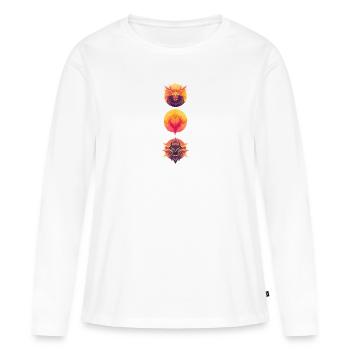 Zeichen Fabelwesen - Frauen Premium Bio Langarmshirt - Weiß - Vorne - Julia (174cm)
