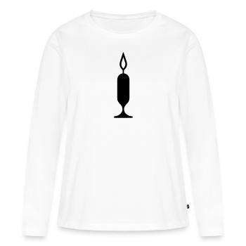 Candle - Women's Premium Organic Long Sleeve Shirt - white - Front - Julia (174cm)
