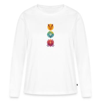 Zeichen Fabelwesen - Frauen Premium Bio Langarmshirt - Weiß - Vorne - Julia (174cm)