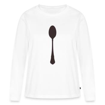 Spoon Cutlery - Women's Premium Organic Long Sleeve Shirt - white - Front - Julia (174cm)