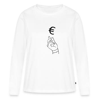 Snipping Euro - Women's Premium Organic Long Sleeve Shirt - white - Front - Julia (174cm)