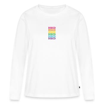 Discothèque rétro LGBTQ - T-shirt manches longues Premium bio Femme - blanc - Devant - Julia (174cm)