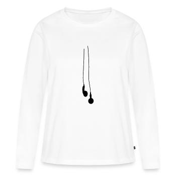 MOBILE MUSIC - Women's Premium Organic Long Sleeve Shirt - white - Front - Julia (174cm)