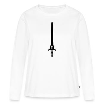 épée - T-shirt manches longues Premium bio Femme - blanc - Devant - Julia (174cm)