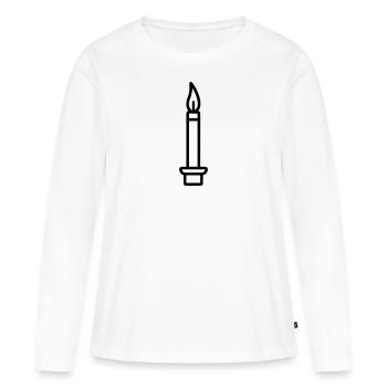 Candle - Women's Premium Organic Long Sleeve Shirt - white - Front - Julia (174cm)