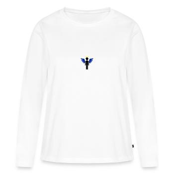 Ange - T-shirt manches longues Premium bio Femme - blanc - Devant - Julia (174cm)