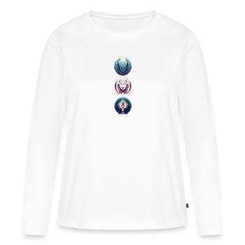 Zeichen Fabelwesen - Frauen Premium Bio Langarmshirt - Weiß - Vorne - Julia (174cm)