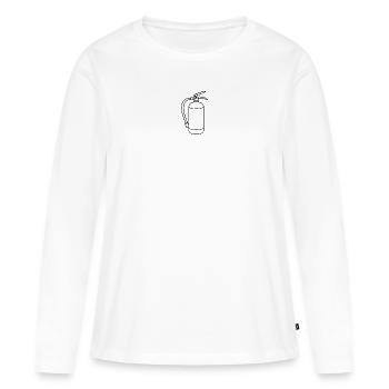 extincteur - T-shirt manches longues Premium bio Femme - blanc - Devant - Julia (174cm)