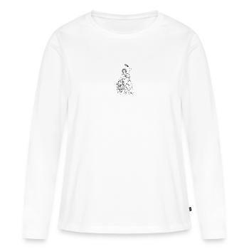Bavière Munich Bavière Silhouette - T-shirt manches longues Premium bio Femme - blanc - Devant - Julia (174cm)