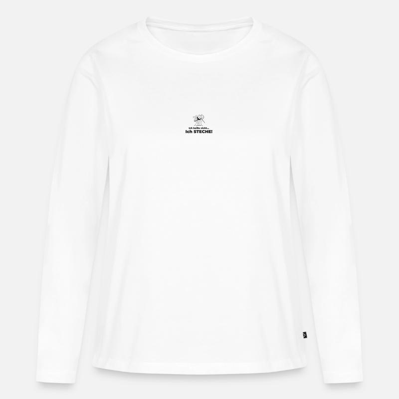 Stechmücke - Frauen Premium Bio Langarmshirt - Weiß
