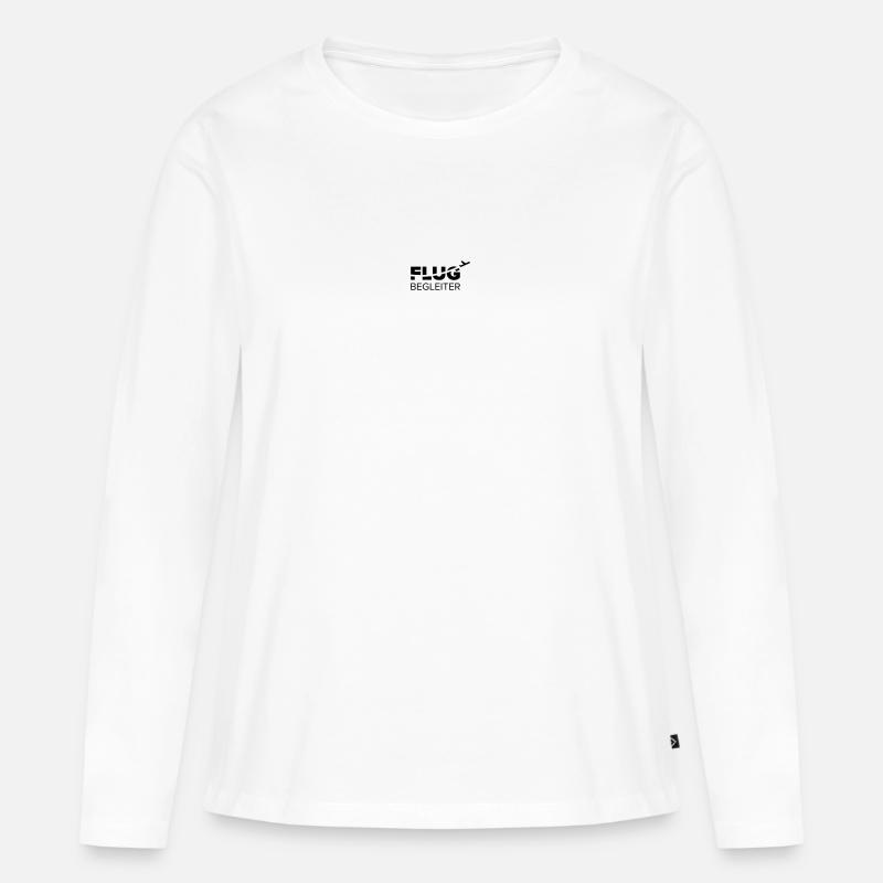 Flugbegleiter - Frauen Premium Bio Langarmshirt - Weiß