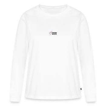 Gegen rechts - Frauen Premium Bio Langarmshirt - Weiß - Vorne - Julia (174cm)