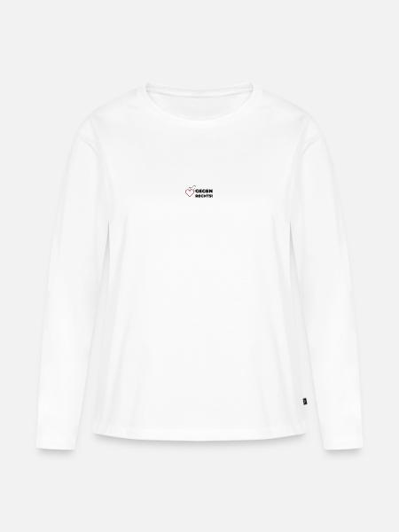 Gegen rechts - Frauen Premium Bio Langarmshirt - Weiß