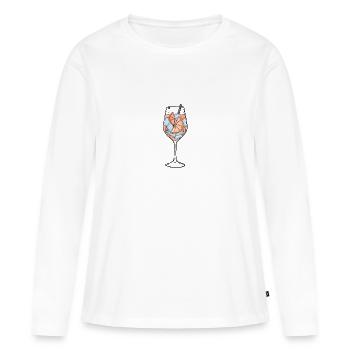 drink - Women's Premium Organic Long Sleeve Shirt - white - Front - Julia (174cm)