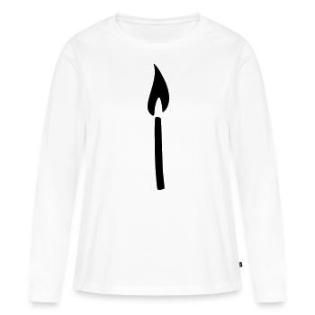 Match Candle - Women's Premium Organic Long Sleeve Shirt - white - Front - Julia (174cm)