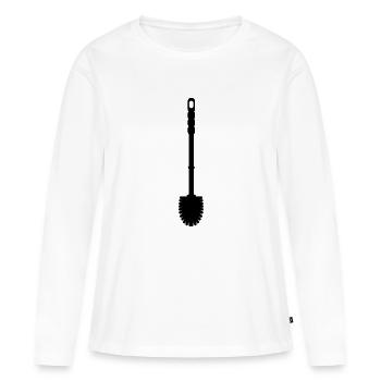 Toilette WC - T-shirt manches longues Premium bio Femme - blanc - Devant - Julia (174cm)