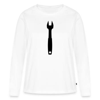 Tool - Women's Premium Organic Long Sleeve Shirt - white - Front - Julia (174cm)