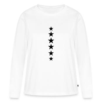 stars - T-shirt manches longues Premium bio Femme - blanc - Devant - Julia (174cm)