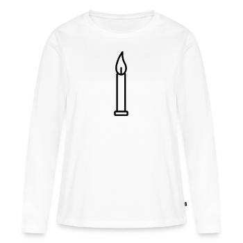 Candle - Women's Premium Organic Long Sleeve Shirt - white - Front - Julia (174cm)