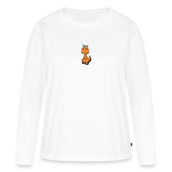 T REX - T-shirt manches longues Premium bio Femme - blanc - Devant - Julia (174cm)