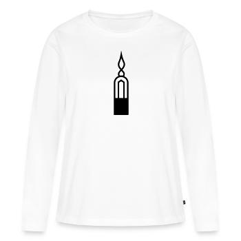 Candle - Women's Premium Organic Long Sleeve Shirt - white - Front - Julia (174cm)