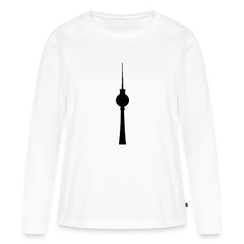 Tour de télévision - T-shirt manches longues Premium bio Femme - blanc - Devant - Julia (174cm)