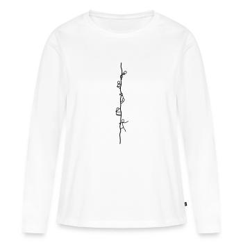 Corde grimpeur - T-shirt manches longues Premium bio Femme - blanc - Devant - Julia (174cm)