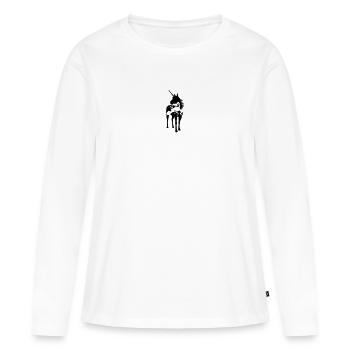 Licorne Europe - T-shirt manches longues Premium bio Femme - blanc - Devant - Julia (174cm)