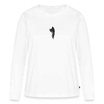 Angel wing - Women's Premium Organic Long Sleeve Shirt - white - Front - Julia (174cm)