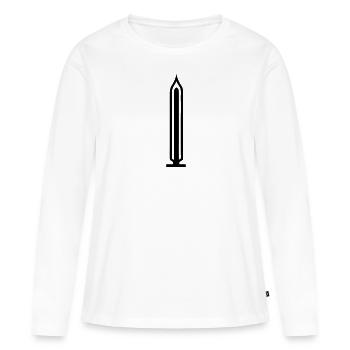 Candle - Women's Premium Organic Long Sleeve Shirt - white - Front - Julia (174cm)