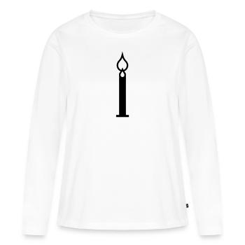 Candle - Women's Premium Organic Long Sleeve Shirt - white - Front - Julia (174cm)