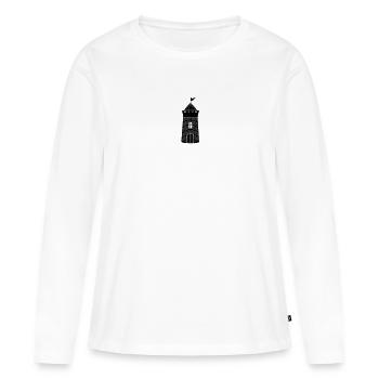 Tour du château - T-shirt manches longues Premium bio Femme - blanc - Devant - Julia (174cm)