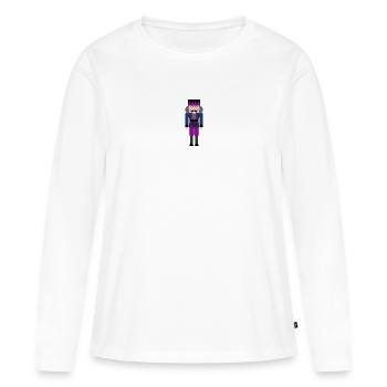 Casse-Noisette Diamant Losanges Motif Noël Noël - T-shirt manches longues Premium bio Femme - blanc - Devant - Julia (174cm)