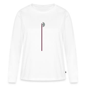 Lance - T-shirt manches longues Premium bio Femme - blanc - Devant - Julia (174cm)