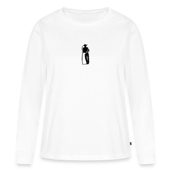 Cowboy - T-shirt manches longues Premium bio Femme - blanc - Devant - Julia (174cm)