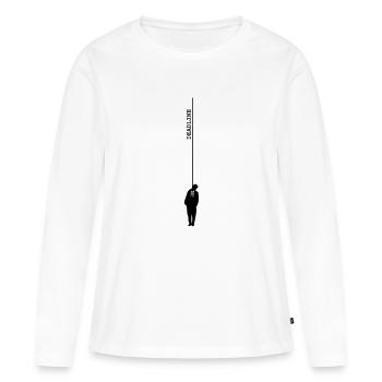 Date limite - T-shirt manches longues Premium bio Femme - blanc - Devant - Julia (174cm)